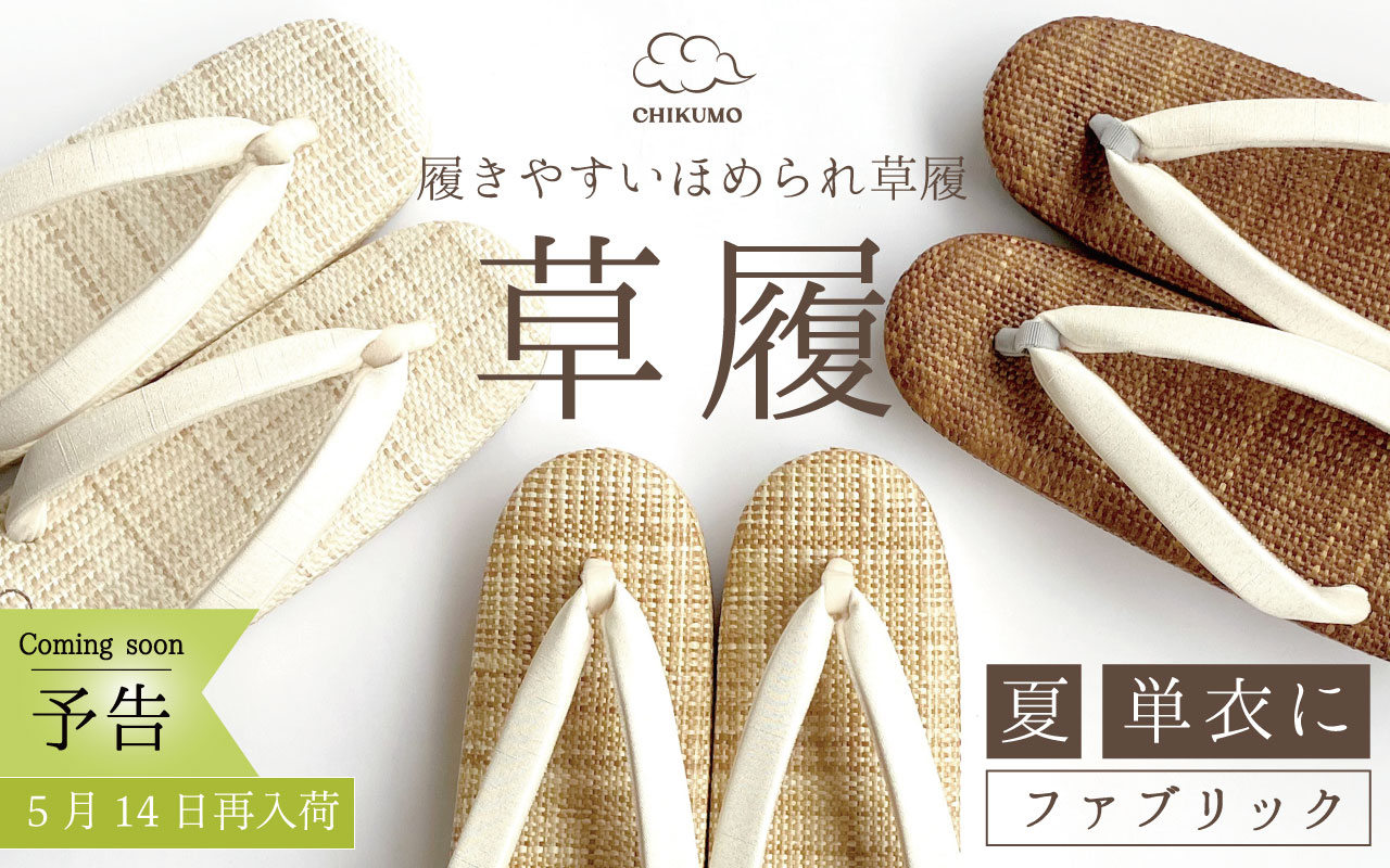 夏のほめられ草履