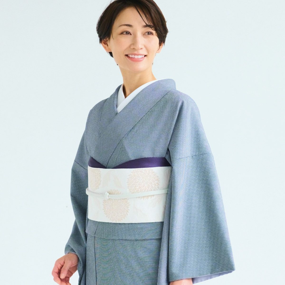 CHIKUMO-千雲-】博多織名古屋帯 玉菊／乳白 くるり｜着物屋くるり 公式