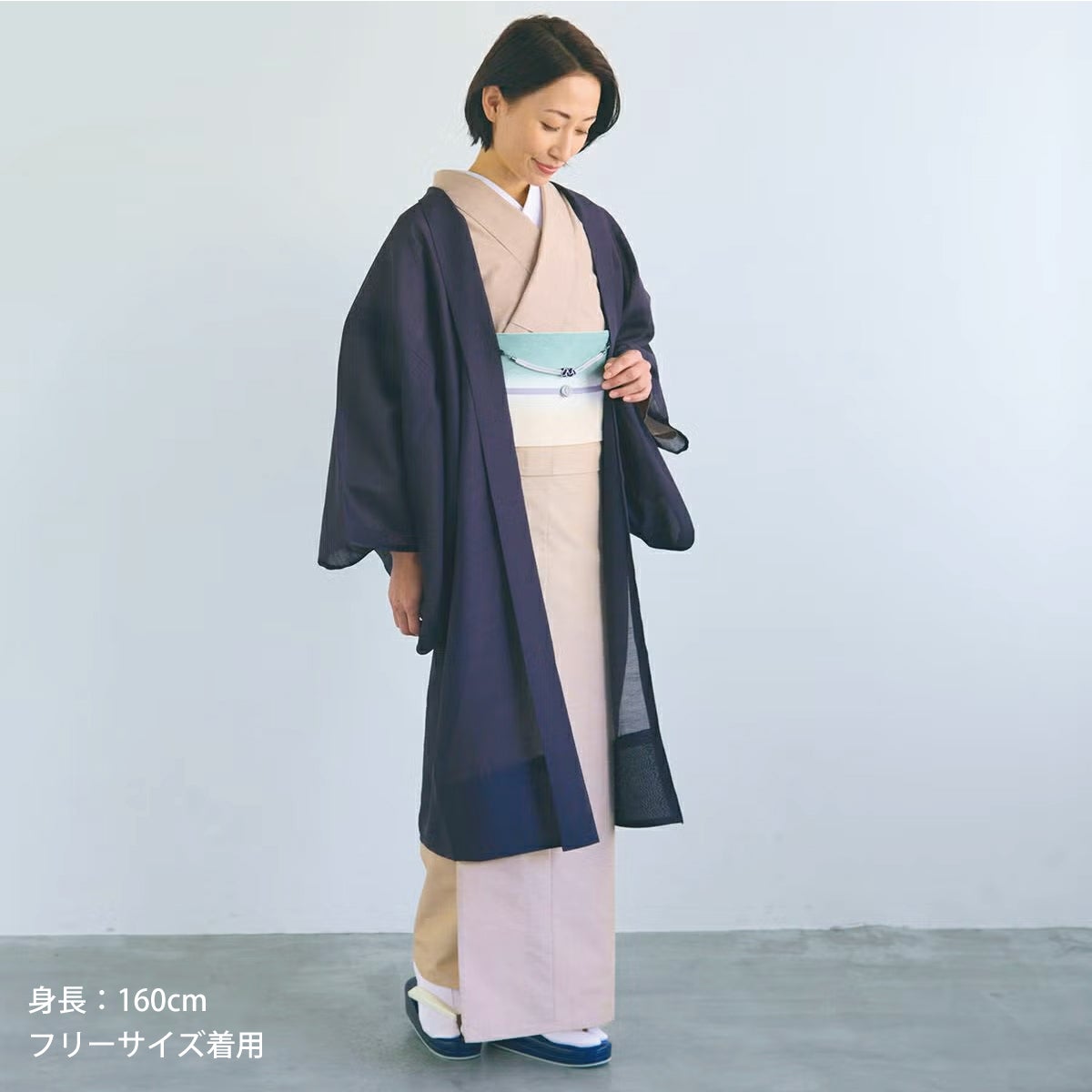 CHIKUMO-千雲-】洗える薄羽織 翠風／烏羽色 くるり｜着物屋くるり 公式