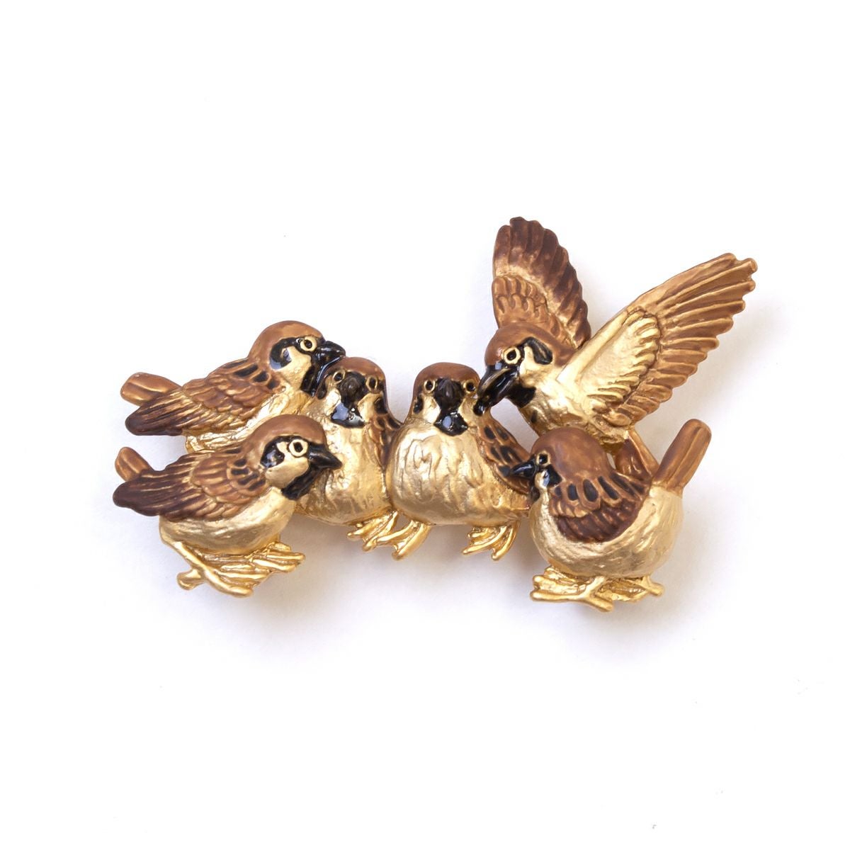 スー 時代金工　和装小物　古銅　能面帯留　時代箱付　M　R4979 数-SUU-】 帯留/〈長沢芦雪〉 喜雀図（きじゃくず）｜着物屋くるり