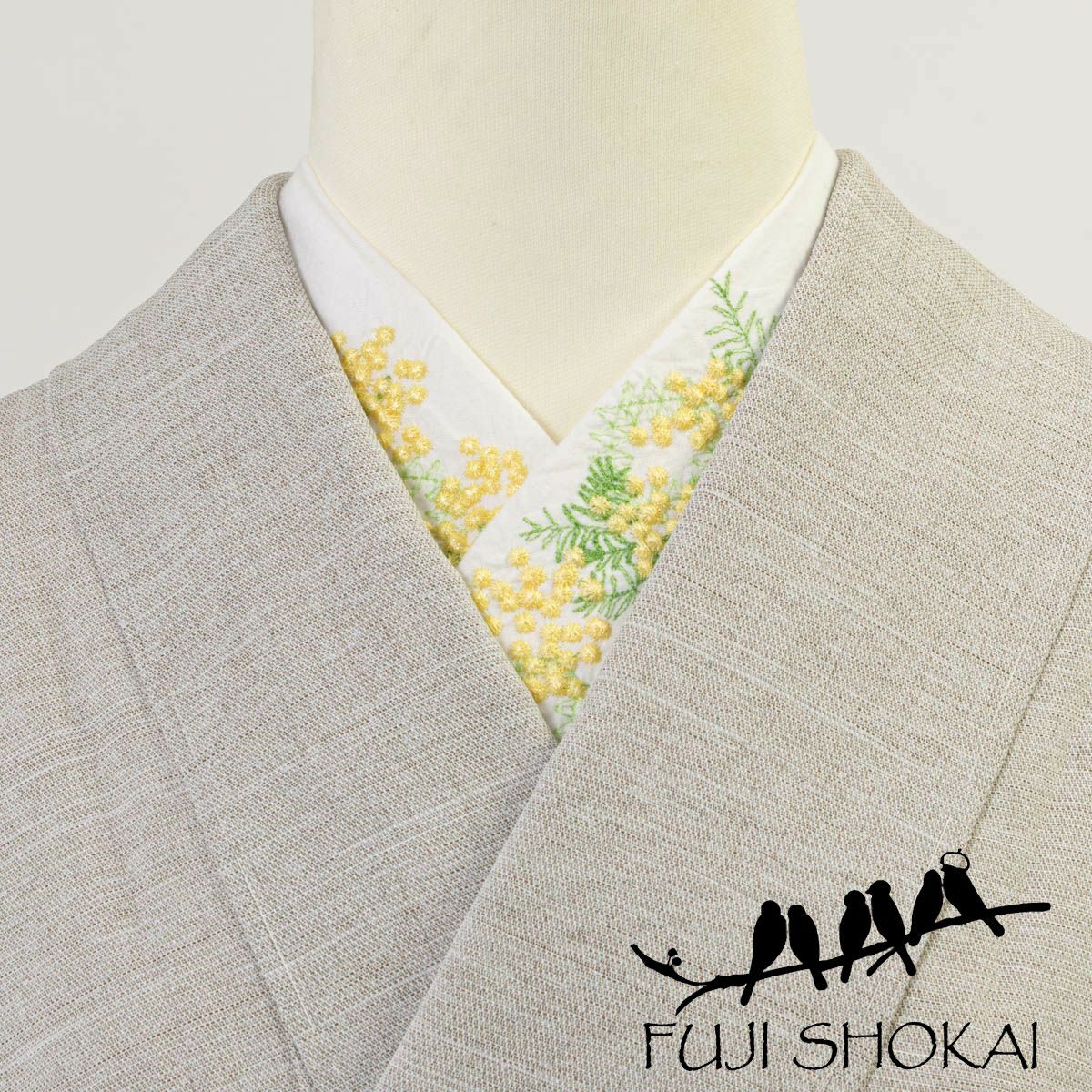 富士商会）ぺタコさんの刺繍半衿 | 着物屋くるり