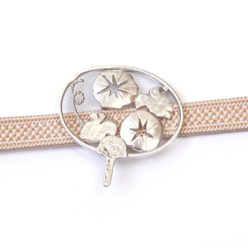 【T.O.D】KI.RI.E+ 帯留 団扇　朝顔