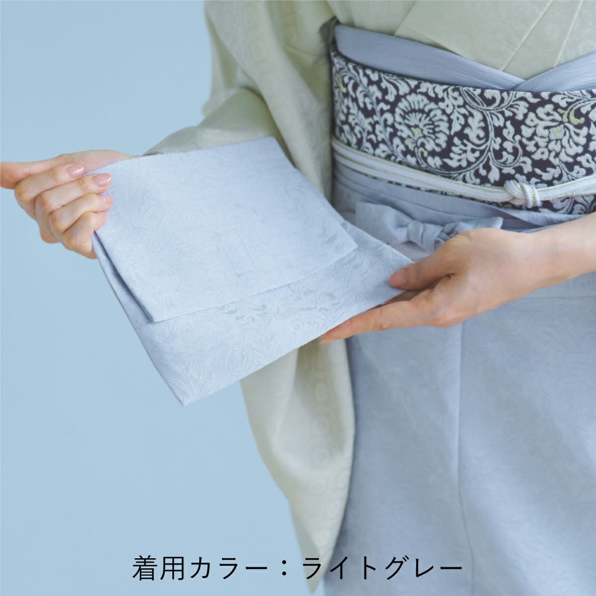 ☆6月再入荷予定☆【CHIKUMO-千雲-】洗える裾除け 更紗 ネイビー 晴雨