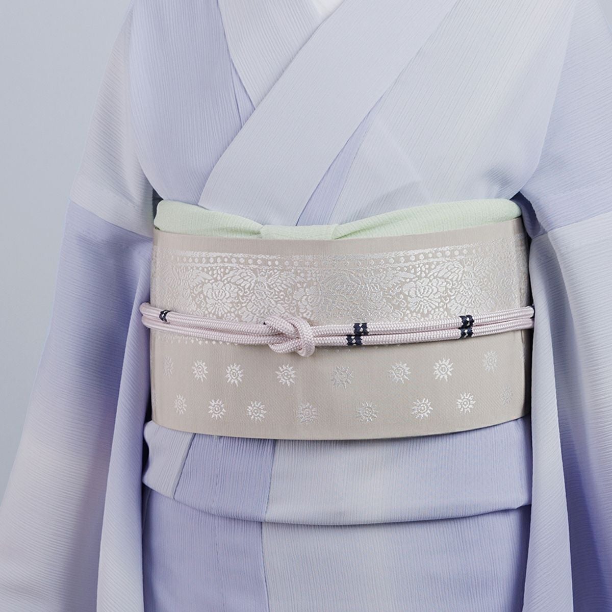 西村織物】正絹 半幅帯 博多織 孔雀文 結｜着物屋くるり 公式通販