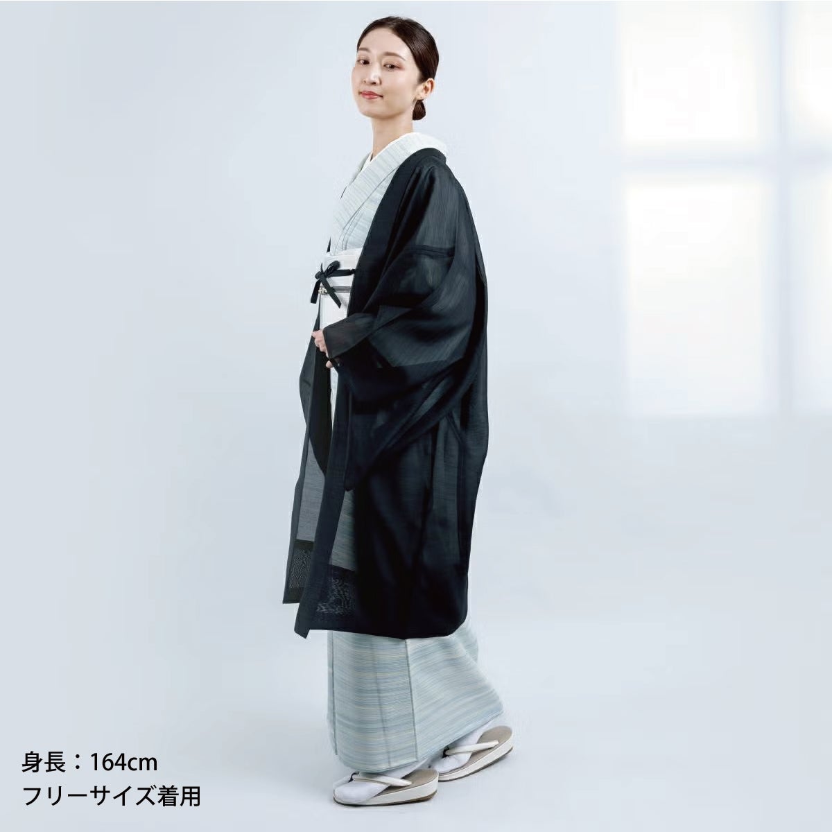 CHIKUMO-千雲-】洗える薄羽織 翠風／黒 くるり｜着物屋くるり 公式通販