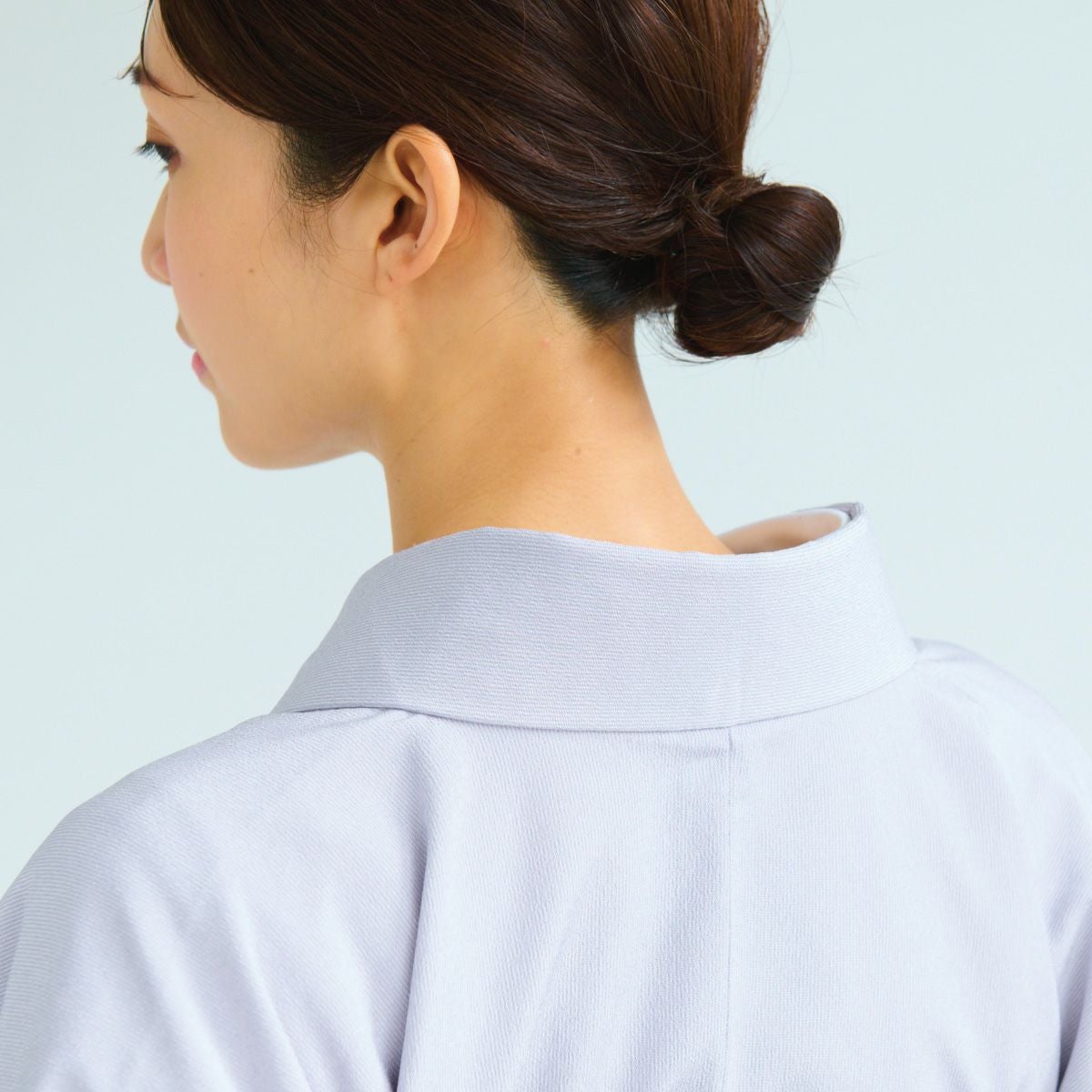 ☆25％OFF☆【CHIKUMO-千雲-】洗える着物 東レシルック江戸小紋 縞/灰