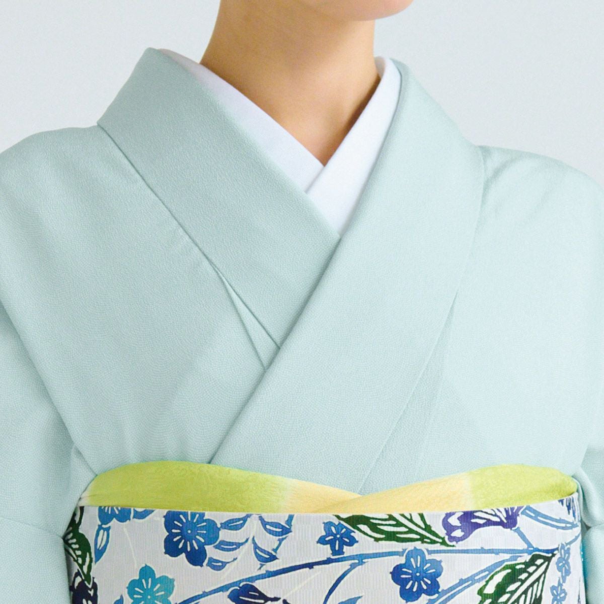 CHIKUMO-千雲-】洗える着物 東レシルック江戸小紋 鮫/青磁 袷小紋