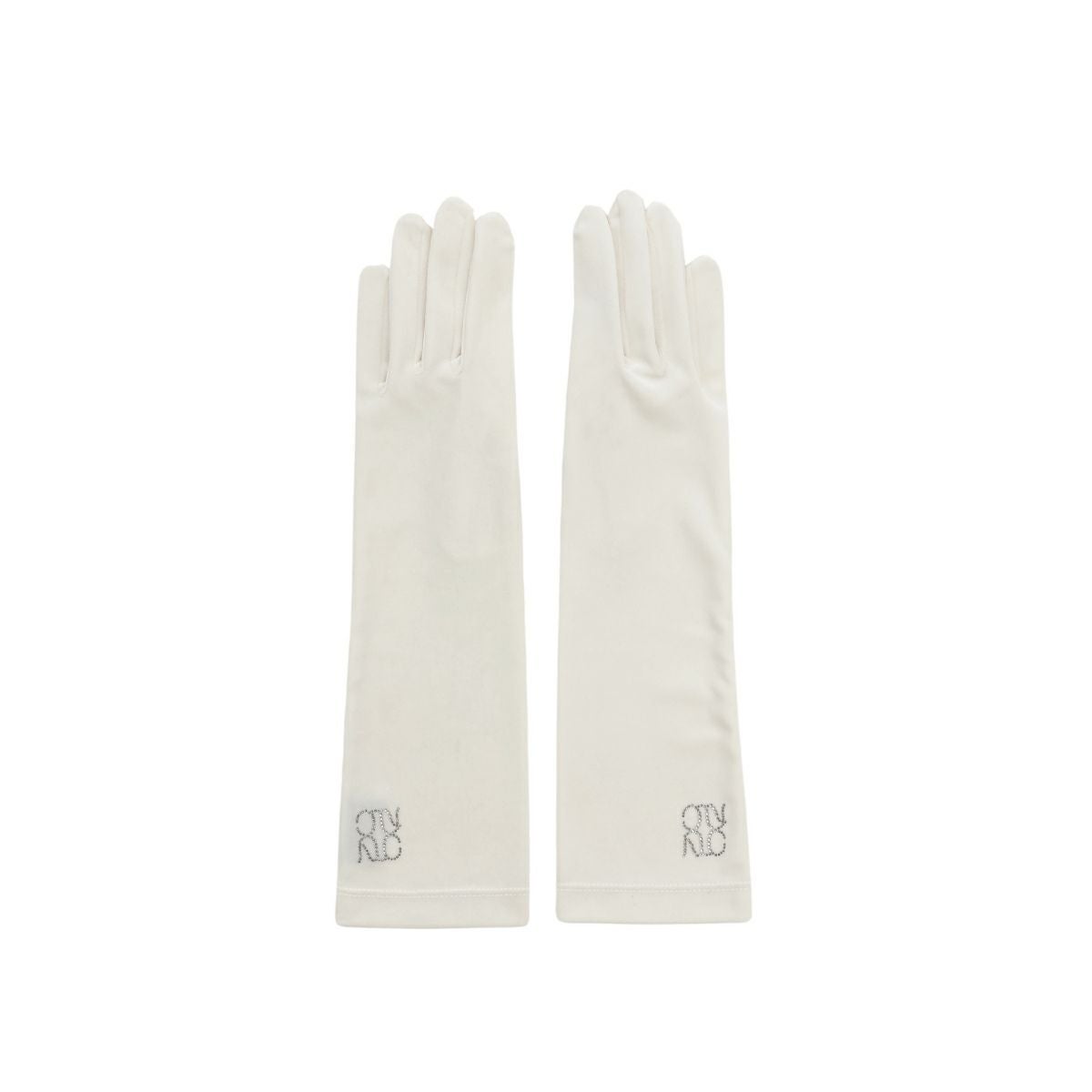 AltaClasseCAPRIGUANTI】洗えるロンググローブ ベロア ストレッチ