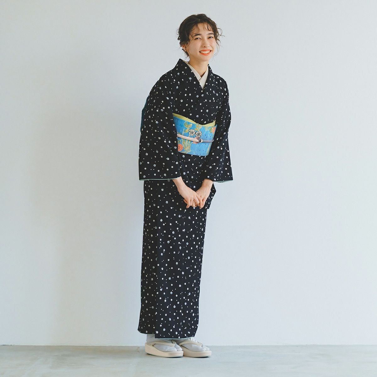 東レシルックきもの kifkif（キフキフ）反物＋仕立て よろけ縞｜着物屋