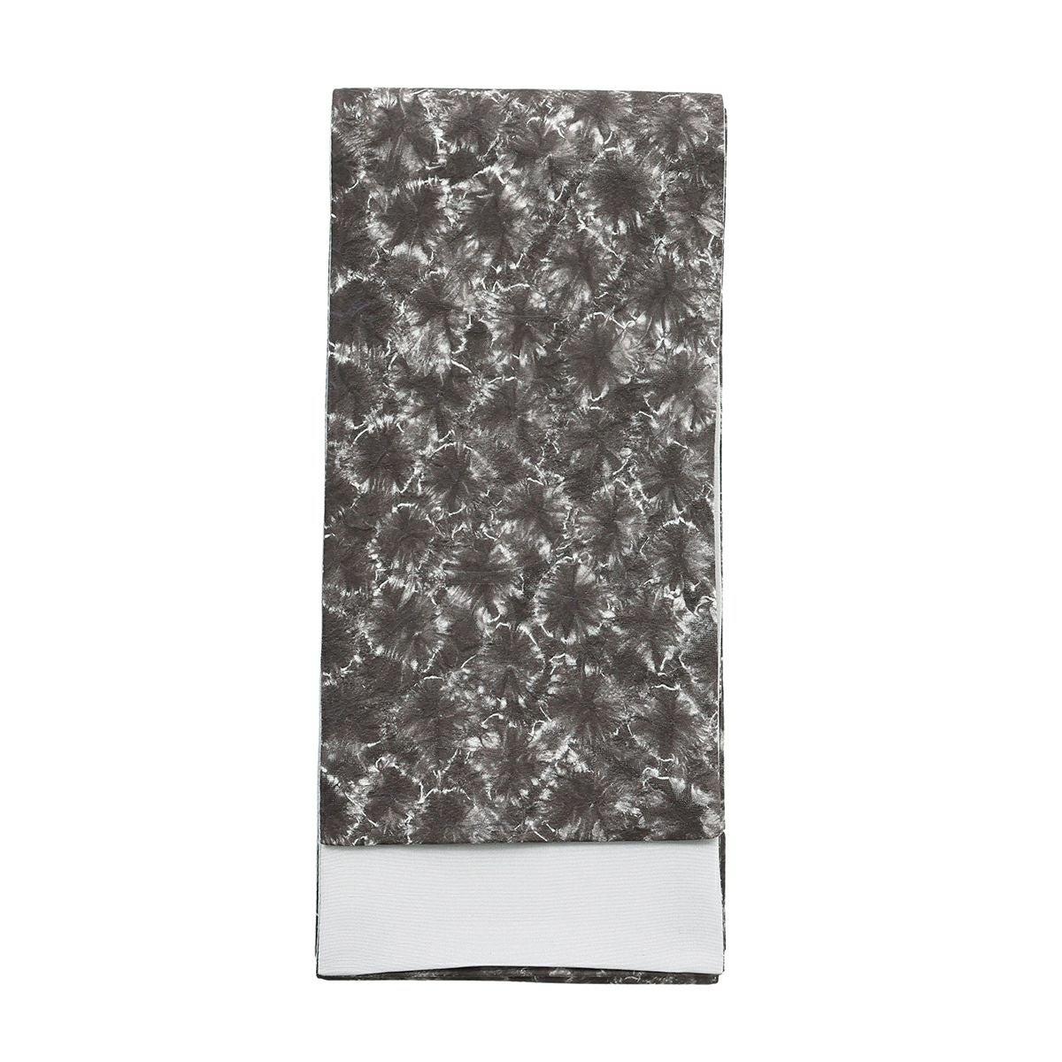 CHIKUMO-千雲-】半幅帯 有松鳴海絞り 三浦絞り/焦げ茶 長尺