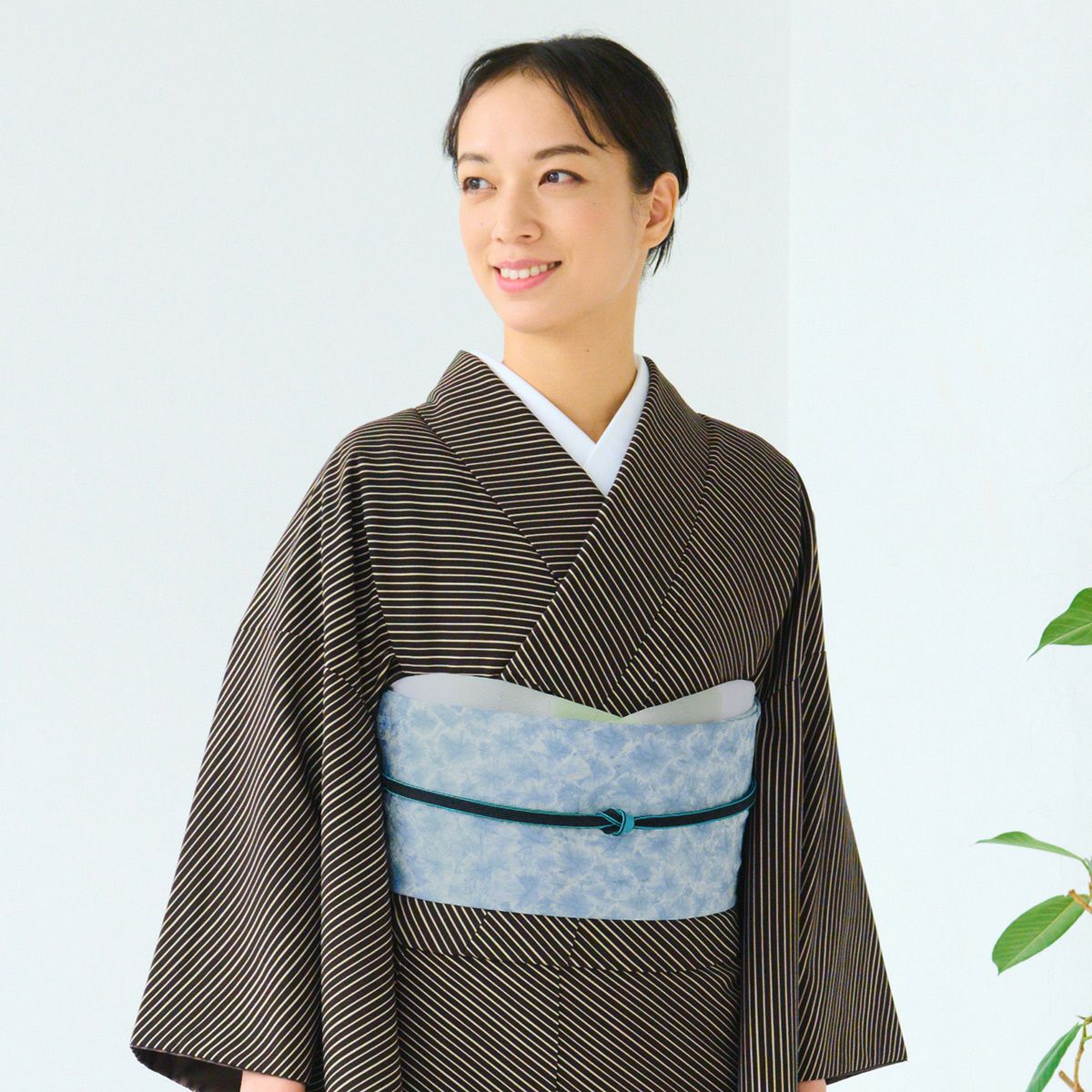 【未使用近い・美品】有松鳴海絞り　裄丈長め　帯　帯締　帯揚げ 帯留め　裄丈67 夏物 本場有松鳴海絞り 浴衣 リサイクル 有松 ゆかた 絞り 木綿 綿 紺