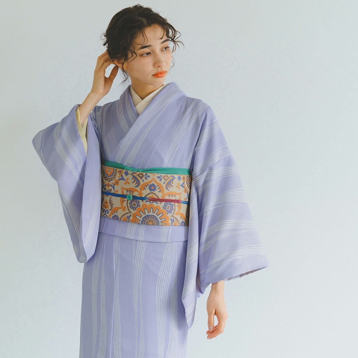安心の海外正規品 洗える着物 シルック kifkif 雪華 袷 153cm 【公式通販】