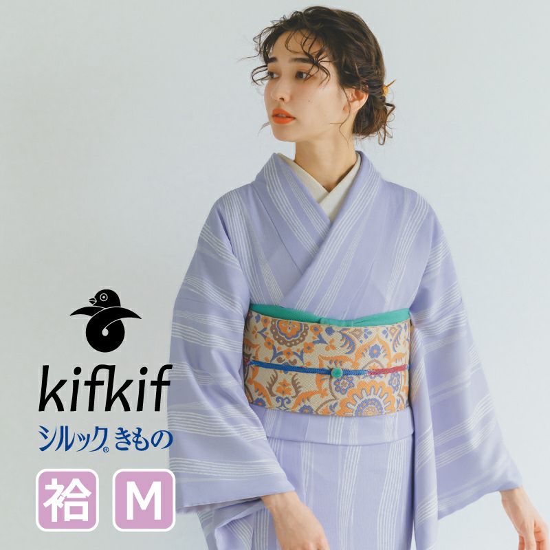東レシルックきもの kifkif（キフキフ）仕立て上がり よろけ縞｜着物屋