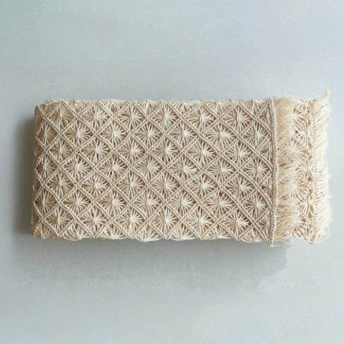 誉田屋源兵衛】半幅帯 通風段文 生成 芭蕉 夏/単衣 くるり｜着物屋