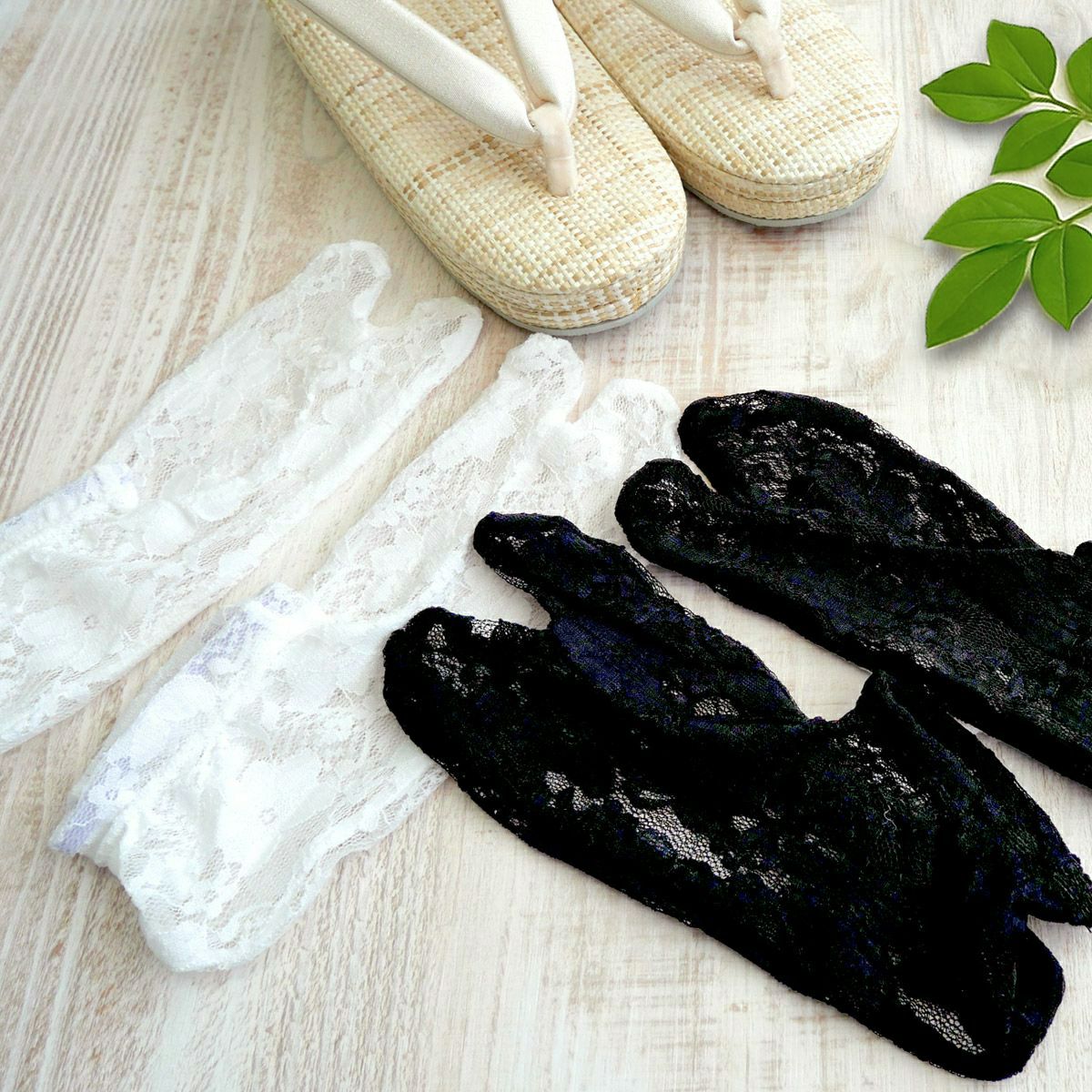 【人気商品】レース足袋☆ブラック1足【口ゴムタイプ】 Web限定販売” [日本製] tenitol 口ゴムレース足袋 幾何学模様小