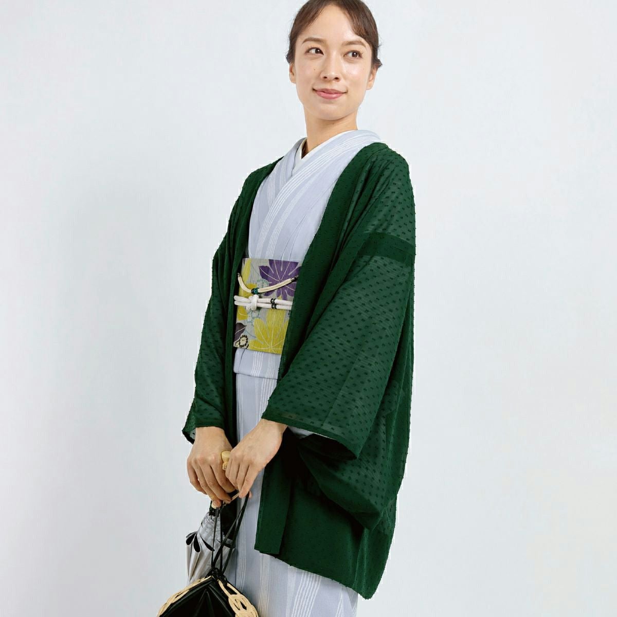 羽織　総絞り　グリーンカラー　身丈80　裄64.5　正絹　着物　025tz 羽織 総絞り グリーンカラー 身丈80 裄64.5 正絹 着物 025tz 【公式通販】