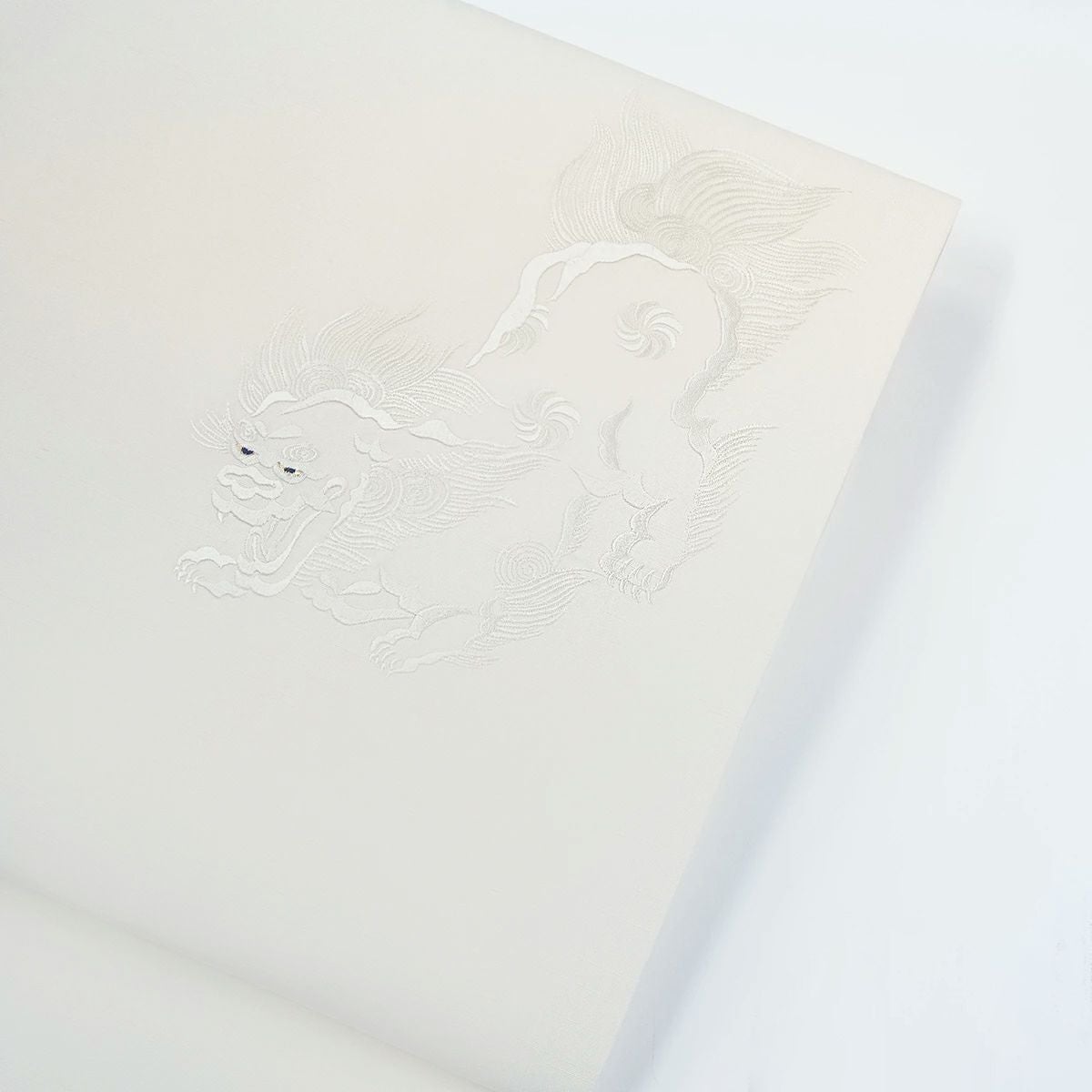 CHIKUMO-千雲-】刺繍名古屋帯 唐獅子牡丹/オフホワイト くるり｜着物屋