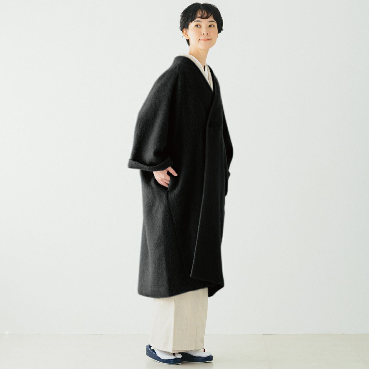 ☆今季、再入荷なし☆【CHIKUMO-千雲-】モヘアシャギーロングコート