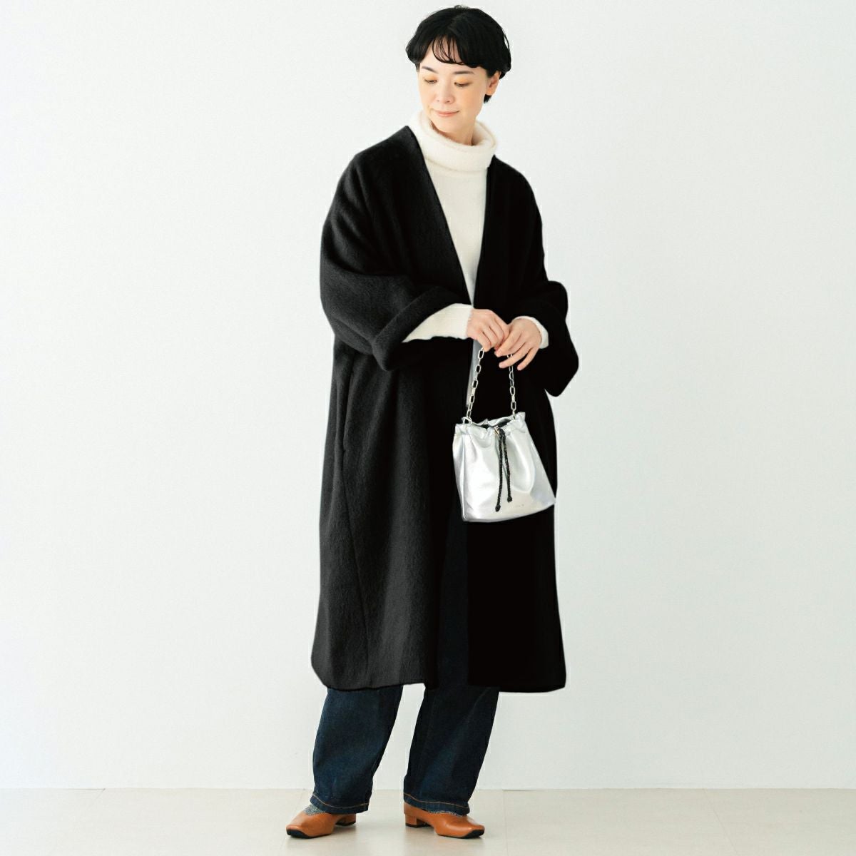 ☆今季、再入荷なし☆【CHIKUMO-千雲-】モヘアシャギーロングコート