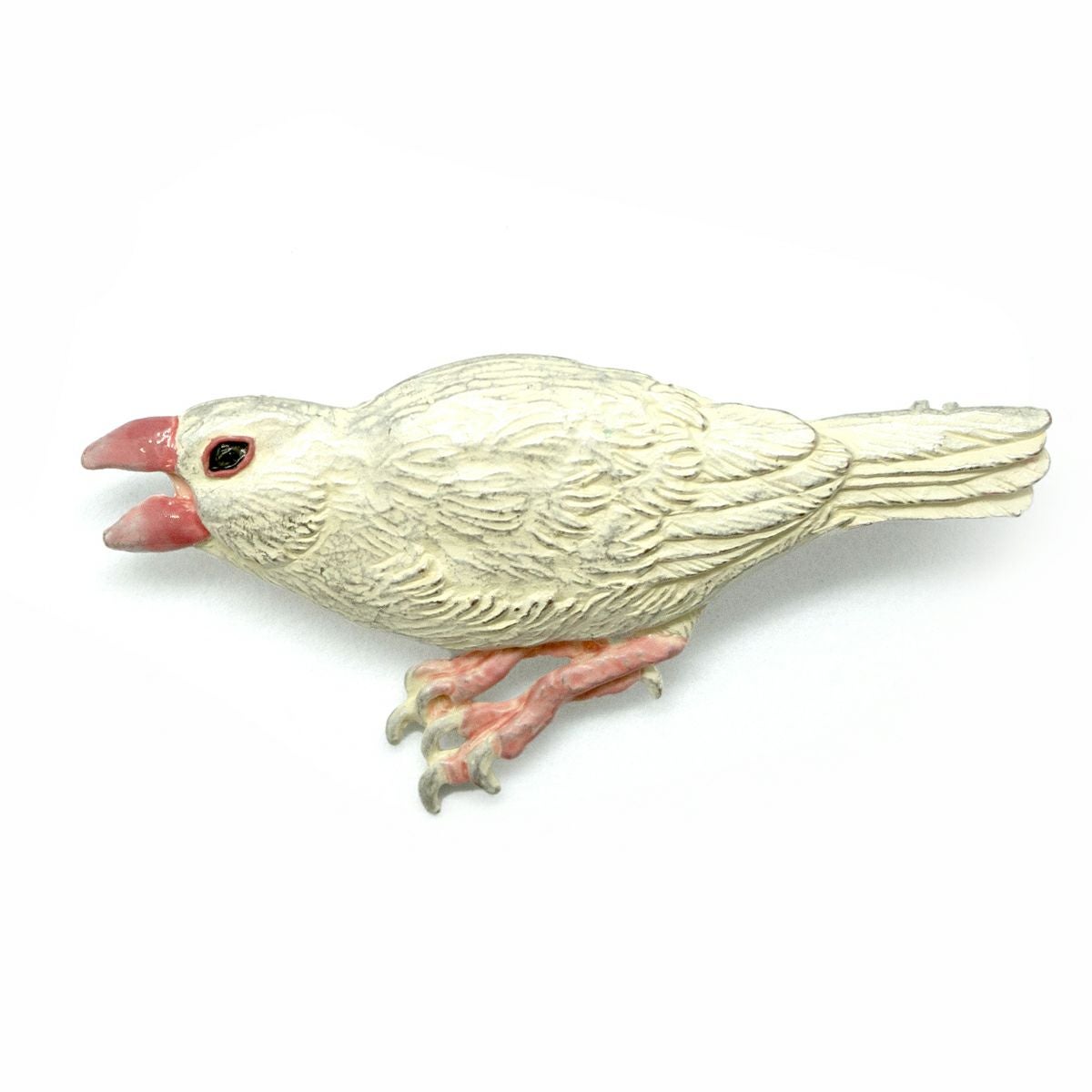 Palnart Poc】ブローチ｜文鳥 白（Java sparrow White）｜着物屋くるり