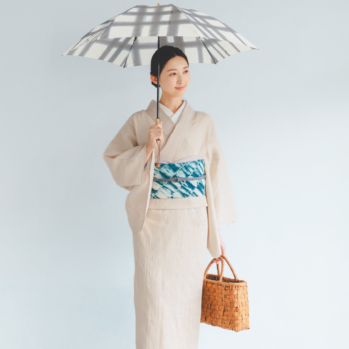 ☆5％OFF！6/11（木）10時まで☆【CHIKUMO-千雲-】洗える夏きもの 麻