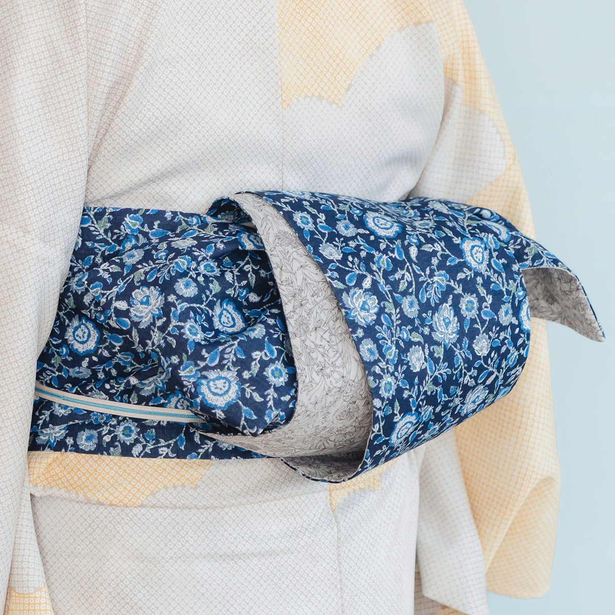 ☆5％OFF！5/14（木）10時まで☆【CHIKUMO-千雲-】半幅帯 小花更紗