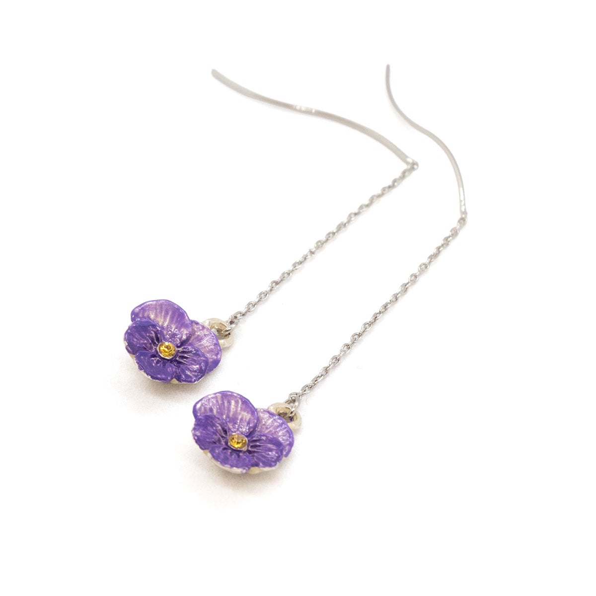 Palnart Poc】ピアス/小花・ビオラ（Viola flower）｜着物屋くるり