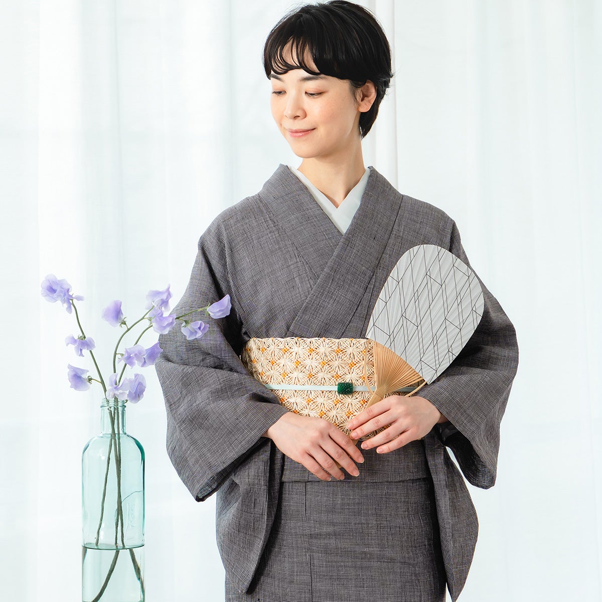 ☆7/16（木）10時まで！15％OFF☆【CHIKUMO-千雲-】洗える夏きもの 麻