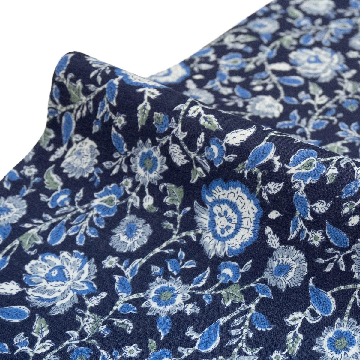 ☆30％OFF☆【CHIKUMO-千雲-】半幅帯 小花更紗/ネイビー リバーシブル